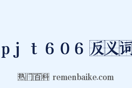 pjt606反义词是什么意思的图片